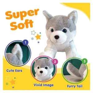 Huskey Dog Big Size Soft Toy – 40 cm 32% OFF